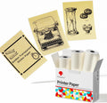 Adhesive Transparent Gold Thermal Paper for  M02/M02 Pro/M02S/M03 Mini Pocket Printer 50Mm X 3.5M, Diameter 30Mm, 3 Rolls